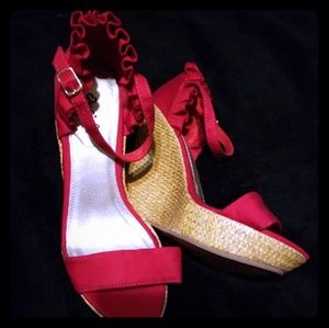 Red Wedge Shoes